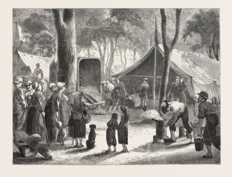 FRANCO-PRUSSIAN WAR: ARRIVAL OF WOUNDED SOLDIERS AT NANCY, FRANCE, 1870