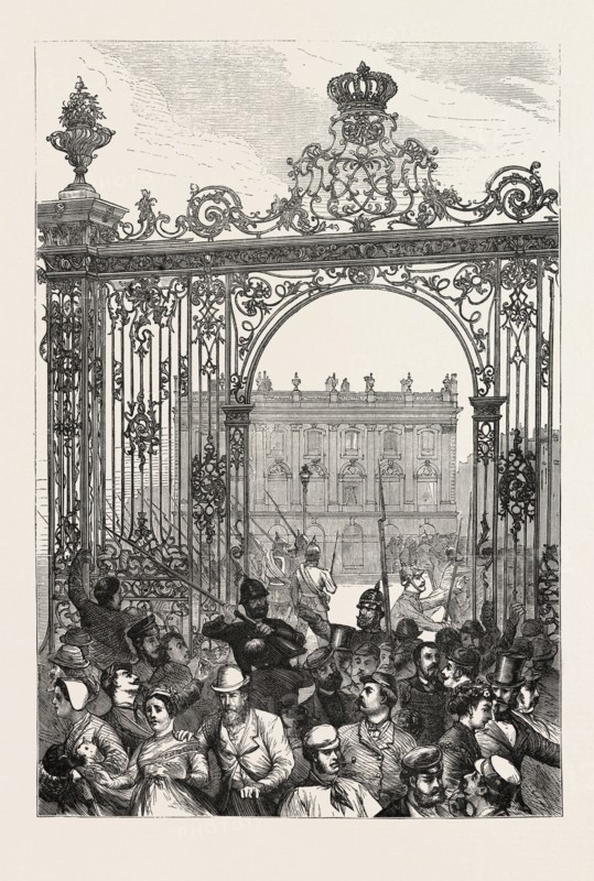 FRANCO-PRUSSIAN WAR: SCENE AT NANCY: THE PRUSSIANS AND THE POPULACE, FRANCE, 1870