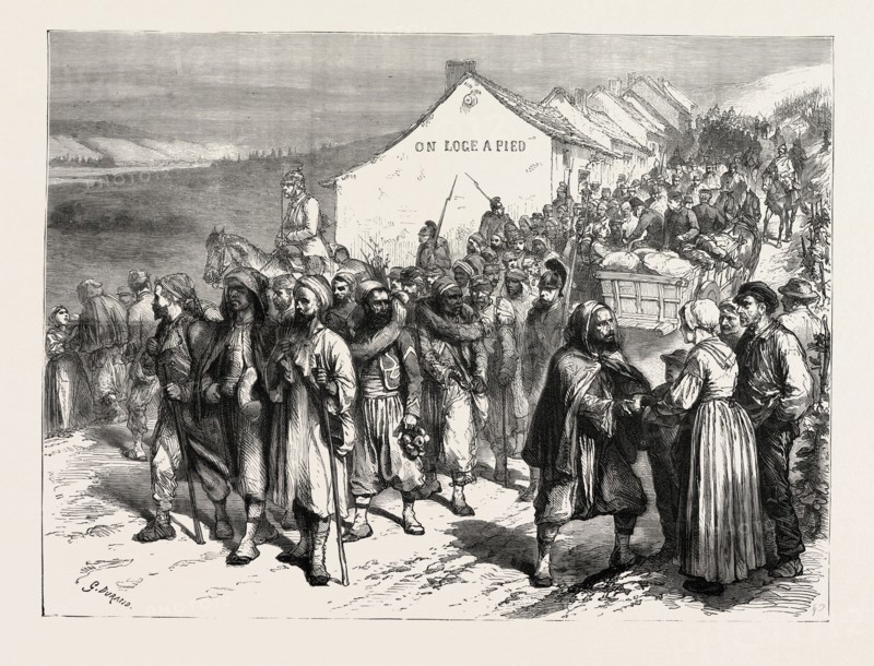 FRANCO-PRUSSIAN WAR: FRENCH PRISONERS OF WAR FROM SEDAN, 1870
