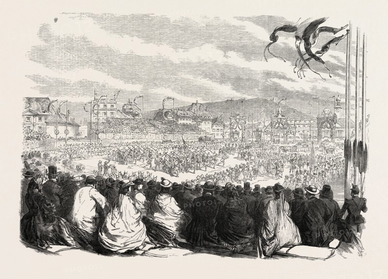 VINEDRESSERS' FETE AT VEVEY, SWITZERLAND, 1865