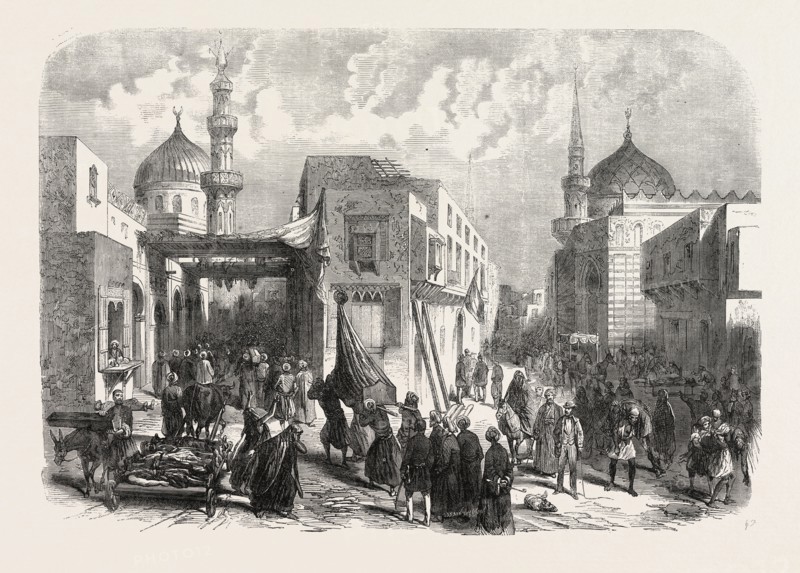 THE OLD QUARTER OF CAIRO DURING THE PREVALENCE OF CHOLERA: THE AMBULANCE OF THE FRENCH CONSULATE, EGYPT