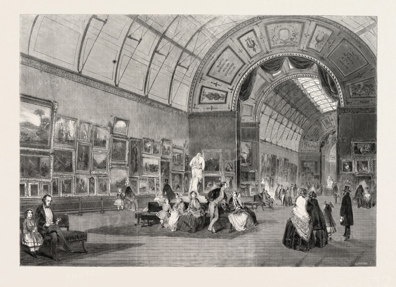THE GALLERY OF MODERN PAINTINGS AT THE ART-TREASURES EXHIBITION, 1857