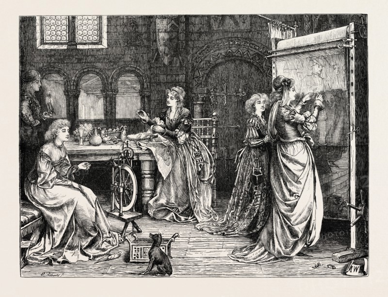 NEEDLEWORK IN THE OLDEN TIME: LADIES AT TAPESTRY WORK