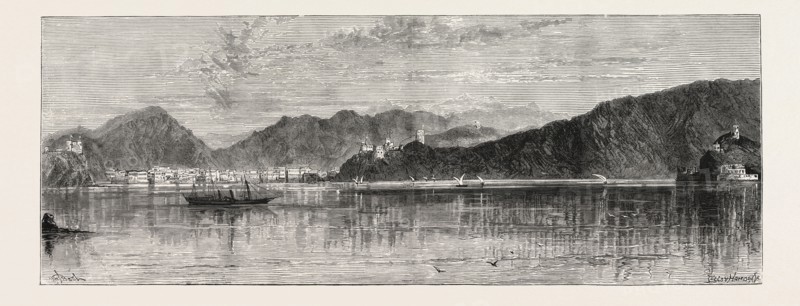 SIR BARTLE FRERE'S ANTI-SLAVERY MISSION: VIEW OF MUSCAT, ARABIA, 1873