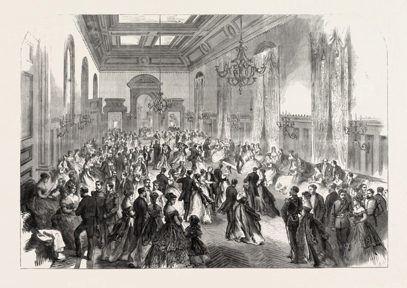 CLOSING OF THE HAVRE MARITIME EXHIBITION: BALL AT THE HOTEL DE VILLE, FRANCE, 1868