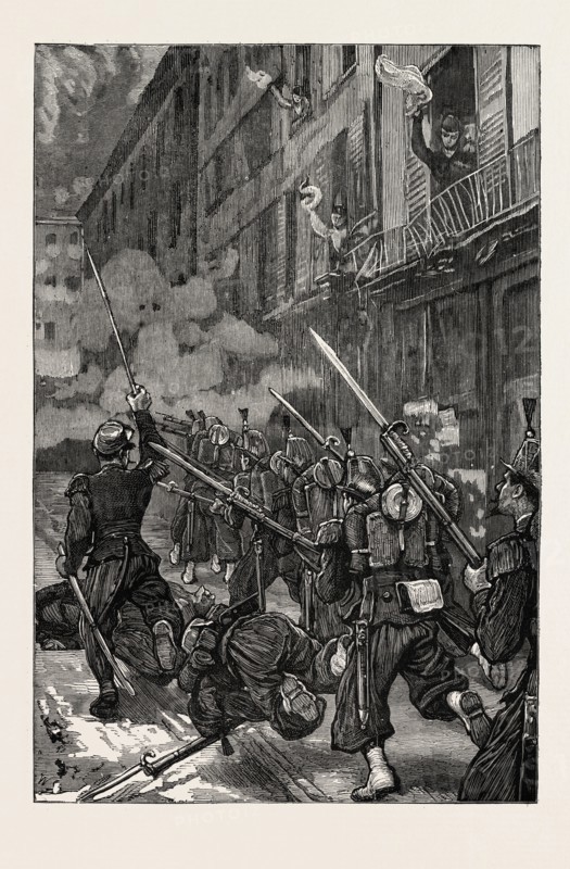 THE FRANCO-PRUSSIAN WAR: IN PARIS DURING THE FIGHTING: "VIVE LA LIGNE", FRANCE, 1871