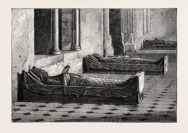 THE ROYAL TOMBS, FONTEVRAULT, FRANCE, 1871