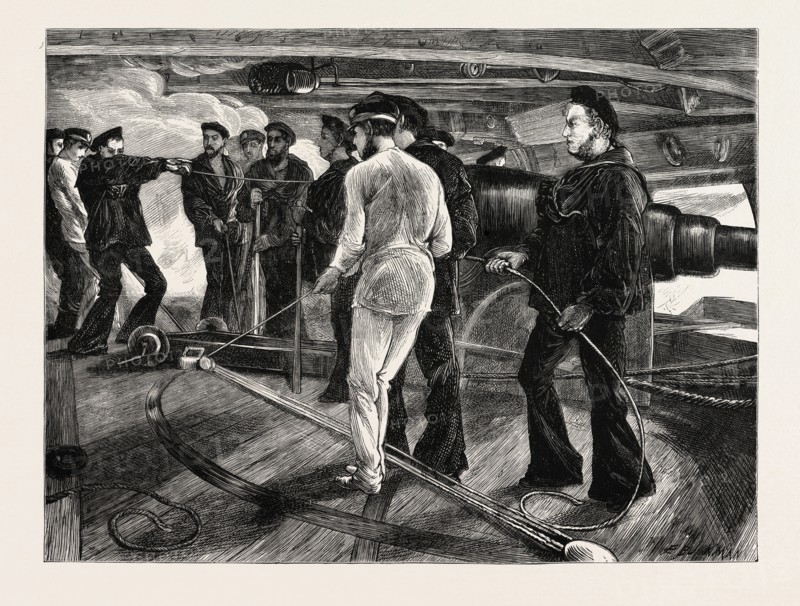 BREECH-LOADERS VERSUS MUZZLE-LOADERS: GUN DRILL IN THE NAVY, 1871