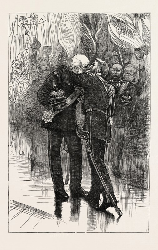 THE FRANCO-PRUSSIAN WAR: THE SALLE DES GLACES, VERSAILLES, JANUARY 18-19, FRANCE, 1871: MORITURI TE SALUTANT