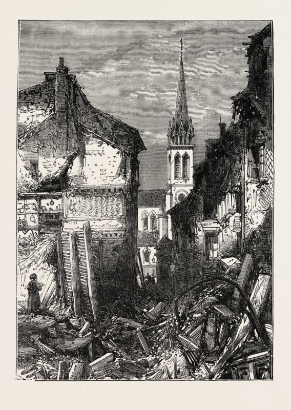 THE FRANCO-PRUSSIAN WAR: RUE DE L'EGLISE, ST. CLOUD, FRANCE, 1871