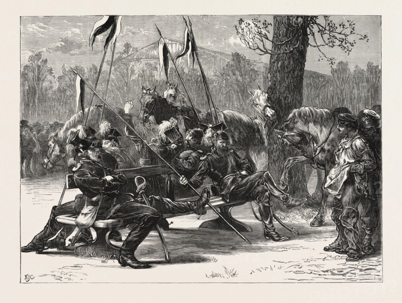 THE FRANCO-PRUSSIAN WAR: THE IRREPRESSIBLE UHLAN IN PARIS, FRANCE, 1871