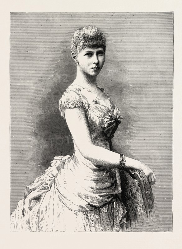 H.I.H. PRINCESS VICTORIA OF GERMANY Fourth Child and Second Daughter of the Emperor Frederick III., 1888 engraving