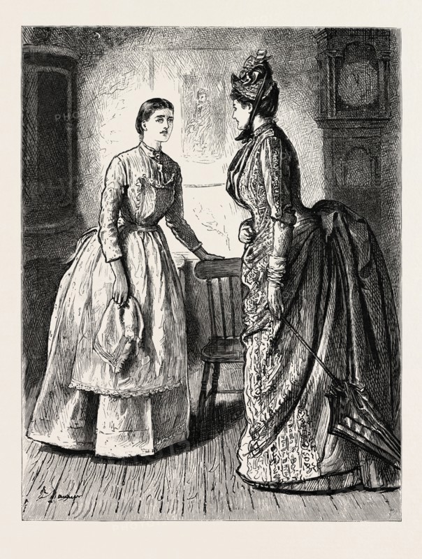DRAWN BY GEORGE DU MAURIER, THE LADY.  George Louis Palmella Busson du Maurier, French born, British artist and cartoonist, 1834-1896, 1888 engraving