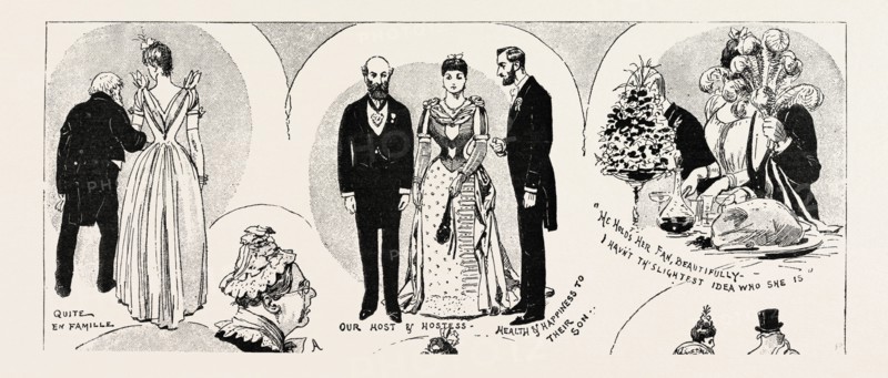 THE BALL GIVEN AT THE MANSION HOUSE IN HONOUR OF THE COMING OF AGE OF THE LORD MAYOR'S SON, LONDON, engraving 1890, uk, britain, british, united kingdom, great britain, europe, european