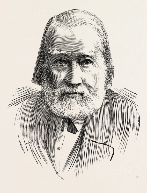 DR. CHARLES MACKAY, engraving 1890, uk, britain, british, united kingdom, great britain, europe, european