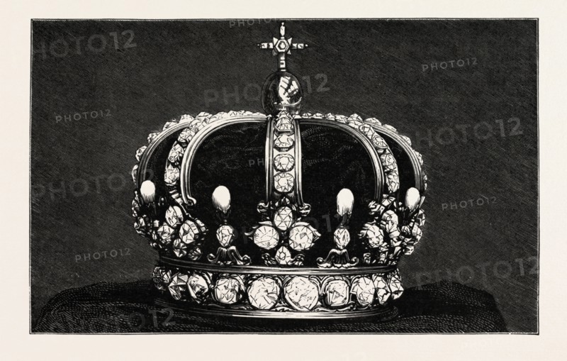 THE PRUSSIAN CROWN TO BE WORN BY THE EMPEROR, WILLIAM II., engraving 1890
