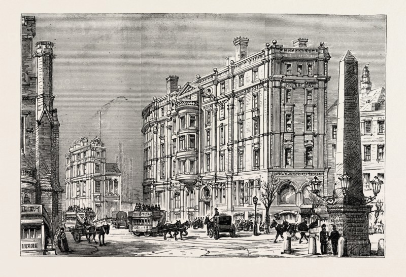 THE ROYAL SOUTH LONDON OPHTHALMIC HOSPITAL, engraving 1890, UK, U.K., Britain, British, Europe, United Kingdom, Great Britain, European