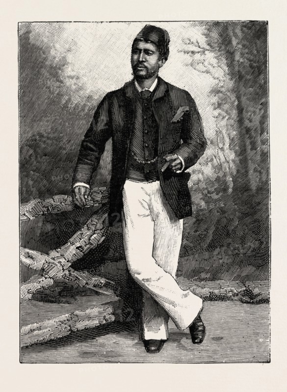 A MALAY MASHER, engraving 1890