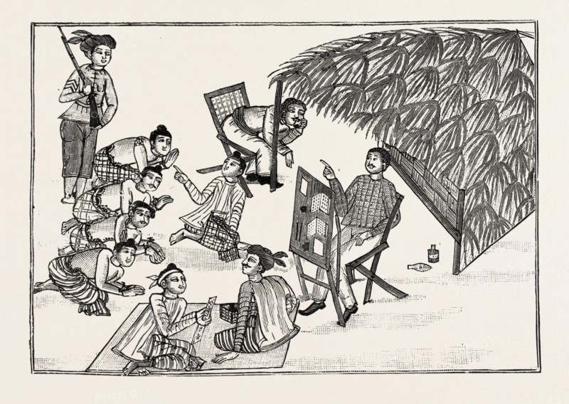 LIFE OF A BURMESE DACOIT, TRIED BY AN ENGLISH OFFICER, CONDEMNED, engraving 1890