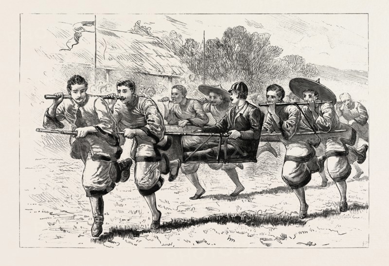 GYMKHANA RACES OF THE HONGKONG, engraving 1890