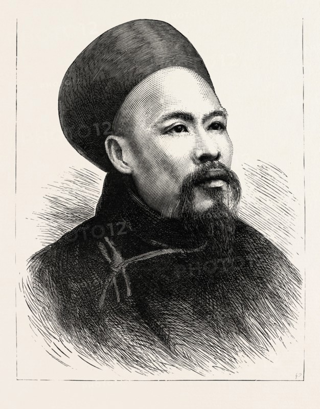 THE LATE MARQUIS TSENG, CHINESE AMBASSADOR TO THE COURTS OF LONDON, PARIS AND ST. PETERSBURG. CHINA, engraving 1890