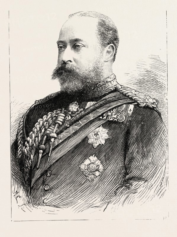 THE IMPERIAL INSTITUTE, LONDON, HIS ROYAL HIGHNESS THE PRINCE OF WALES, engraving 1890, UK, U.K., Britain, British, Europe, United Kingdom, Great Britain, European