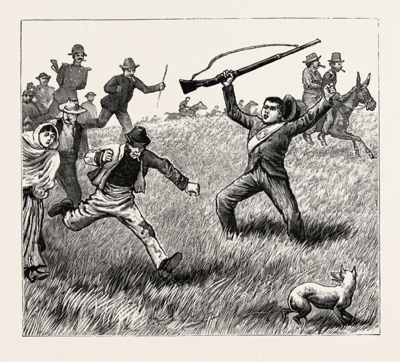 THE NAVY CUP AT GIBRALTAR, THE PROTECTOR OF THE CROPS, engraving 1890, engraved image, history, arkheia, illustrative technique, engravement, engraving, victorian, Arts, Culture, 19th Century Style, Retro Styled, Vintage, retro, nineteenth century engraving, historic art