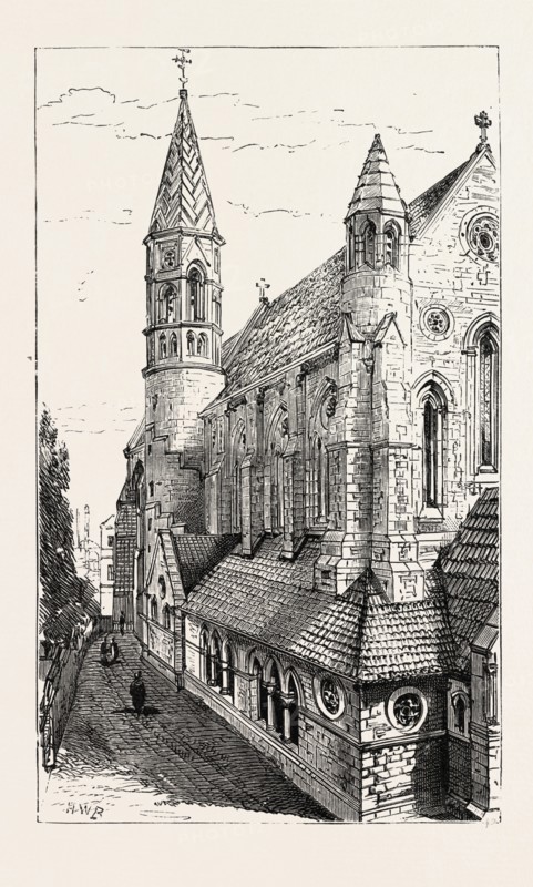 THE CRIMEAN MEMORIAL CHURCH, ISTANBUL, CONSTANTINOPLE, TURKEY, engraving 1890, engraved image, history, arkheia, illustrative technique, engravement, engraving, victorian, Arts, Culture, 19th Century Style, Retro Styled, Vintage, retro, nineteenth century engraving, historic art