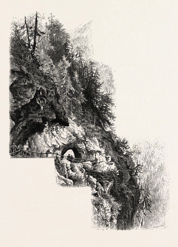 ON THE TETE NOIR, 19th century engraving