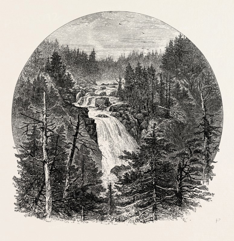 Pont d'Espagne, THE PYRENEES, FRANCE, 19th century engraving
