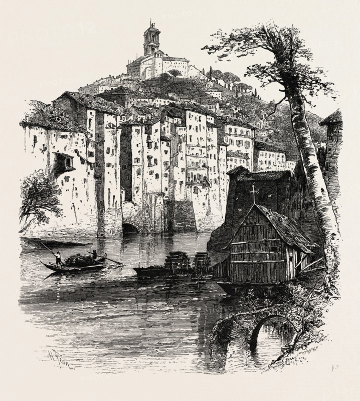 The Capitoline Hill, from the Tiber, Rome and its environs, Italy, 19th century engraving