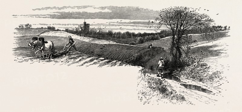 St. Peter's, Broadstairs, the south coast, UK, U.K., Britain, British, Europe, United Kingdom, Great Britain, European, 19th century engraving