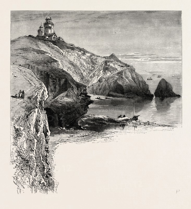 POLPEOR, the south coast, UK, U.K., Britain, British, Europe, United Kingdom, Great Britain, European, 19th century engraving