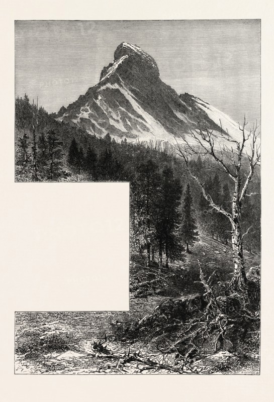 The Matterhorn, Switzerland, 19th century engraving