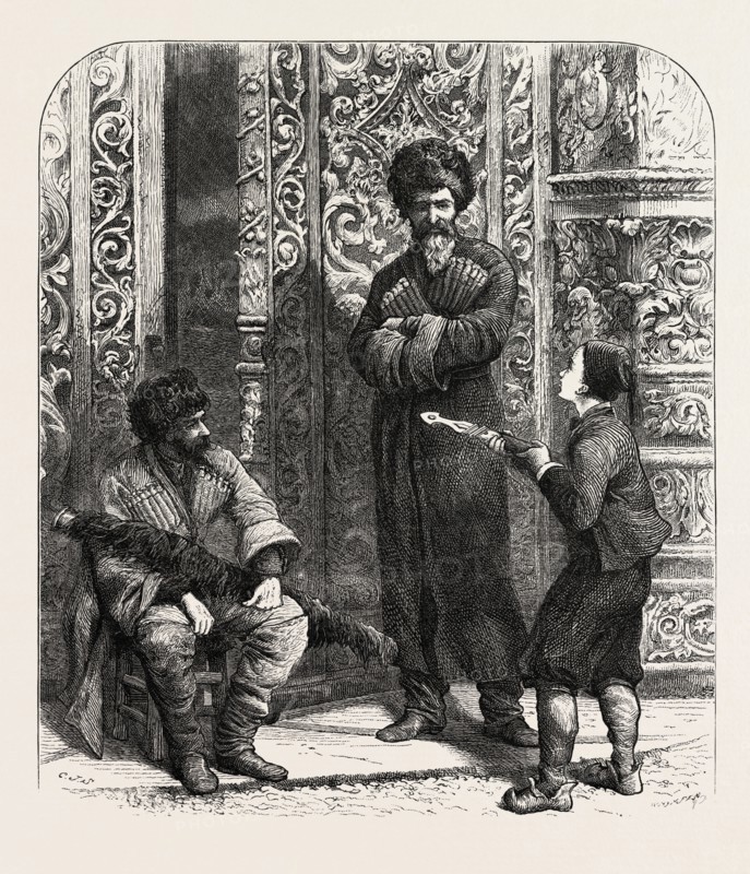 Circassians in Constantinople, Istanbul, Turkey, 19th century engraving