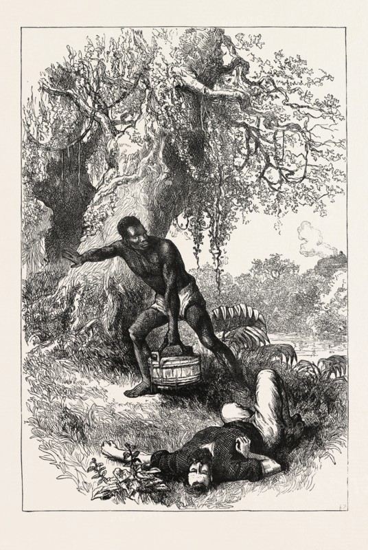 AN INCIDENT IN THE DEFENCE OF NINETY-SIX, American Revolutionary War, US, USA, 1870s engraving