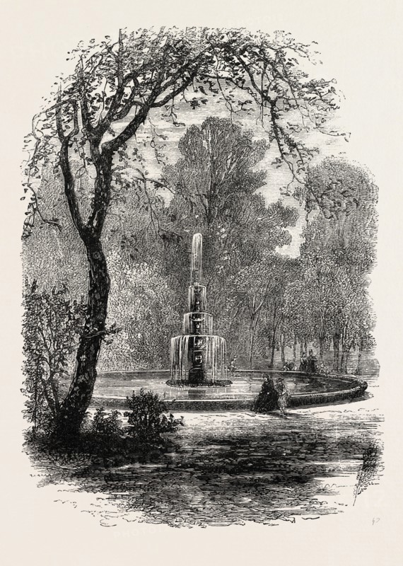 VIEW IN CHESTER SQUARE, BOSTON, UNITED STATES OF AMERICA, US, USA, 1870s engraving