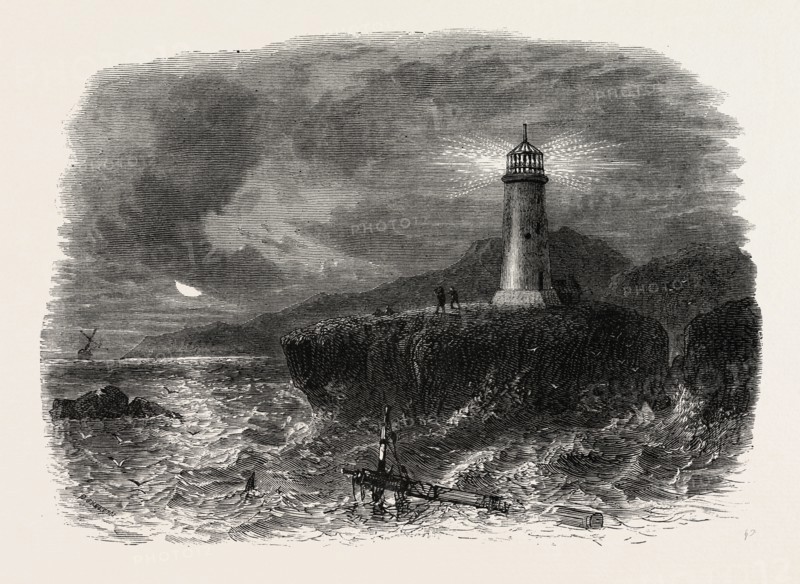 MOUNT DESERT ISLE, 1870s engraving