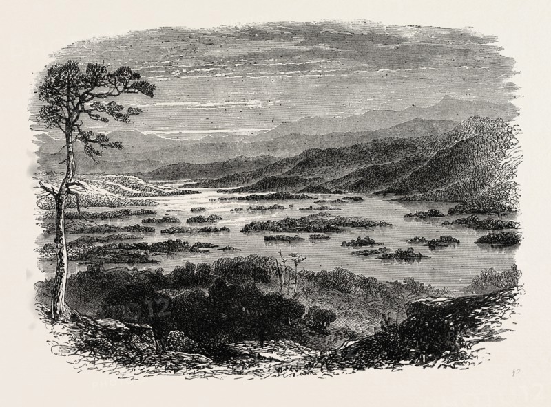 VIEW IN NEW HAMPSHIRE, UNITED STATES OF AMERICA, US, USA, 1870s engraving