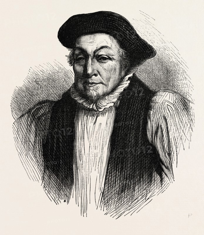 ARCHBISHOP LAUD, 1870s engraving