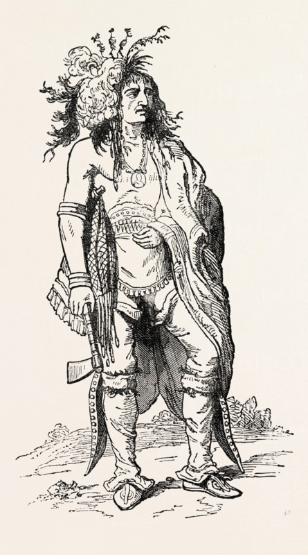 NORTH AMERICAN INDIAN, US, USA, 1870s engraving