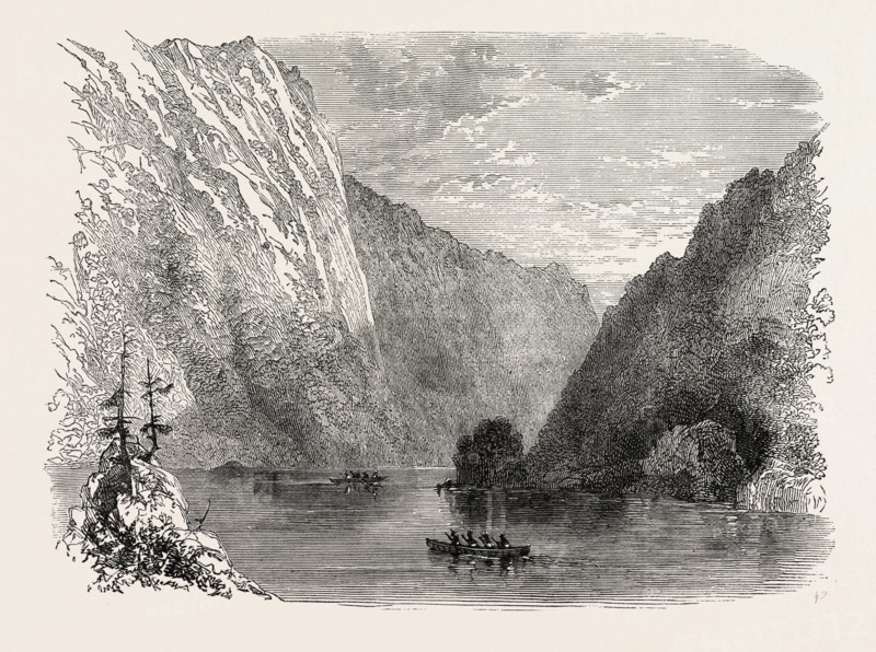 VIEW IN DELAWARE, UNITED STATES OF AMERICA, US, USA, 1870s engraving