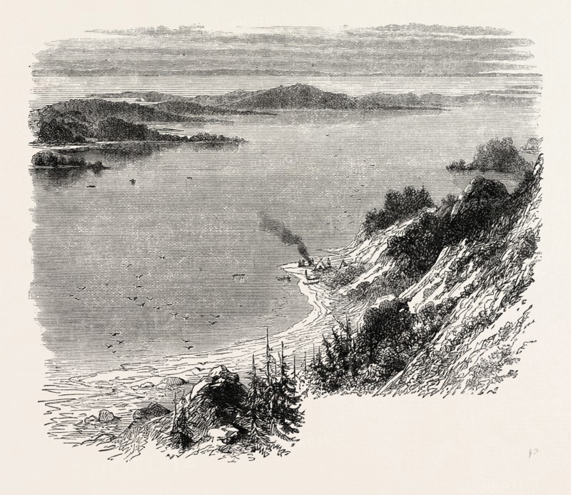 LONG ISLAND, UNITED STATES OF AMERICA, US, USA, 1870s engraving