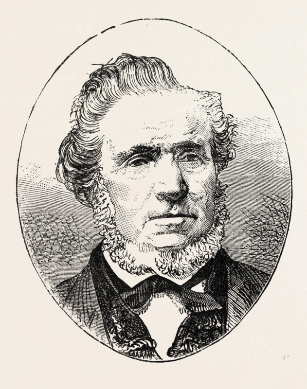 BRIGHAM YOUNG, 1801-1877, AMERICAN LEADER IN THE LATTER DAY SAINT MOVEMENT, US, USA, 1870s engraving