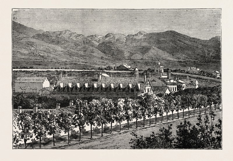 RESIDENCE OF BRIGHAM YOUNG, SALT LAKE CITY, UNITED STATES OF AMERICA, US, USA, 1870s engraving