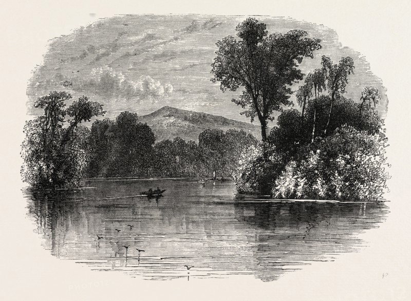 THE SAN JUAN RIVER, NICARAGUA, 1870s engraving