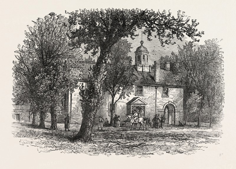 FAIRFAX COURT HOUSE, UNITED STATES OF AMERICA, US, USA, 1870s engraving