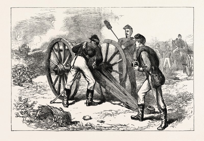 THE BATTLE OF CHANCELLORSVILLE, AMERICAN CIVIL WAR, UNITED STATES OF AMERICA, US, USA, 1870s engraving