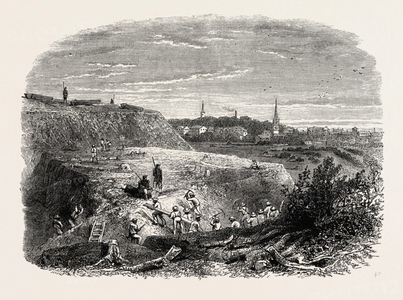 SAVANNAH, UNITED STATES OF AMERICA, US, USA, 1870s engraving