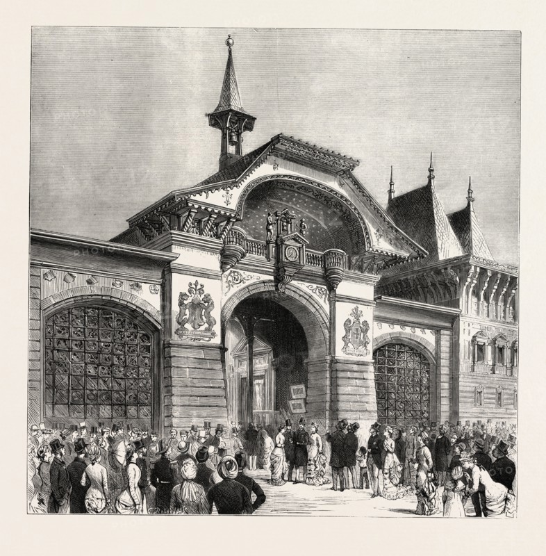 THE SWISS PAVILION IN THE INTERNATIONAL STREET, WAITING TO HEAR THE CLOCK STRIKE, the Paris exhibition, France